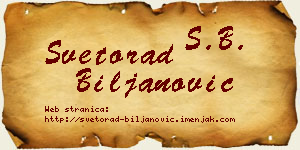 Svetorad Biljanović vizit kartica